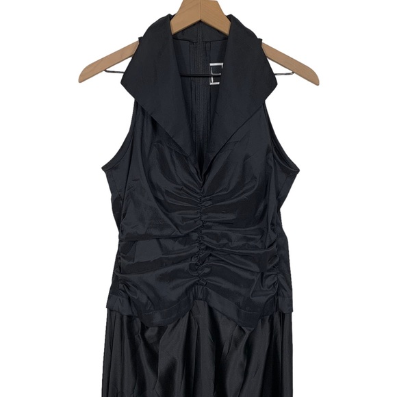 Vintage Tadashi Shoji Black Tuxedo Evening Gown - Picture 5 of 10